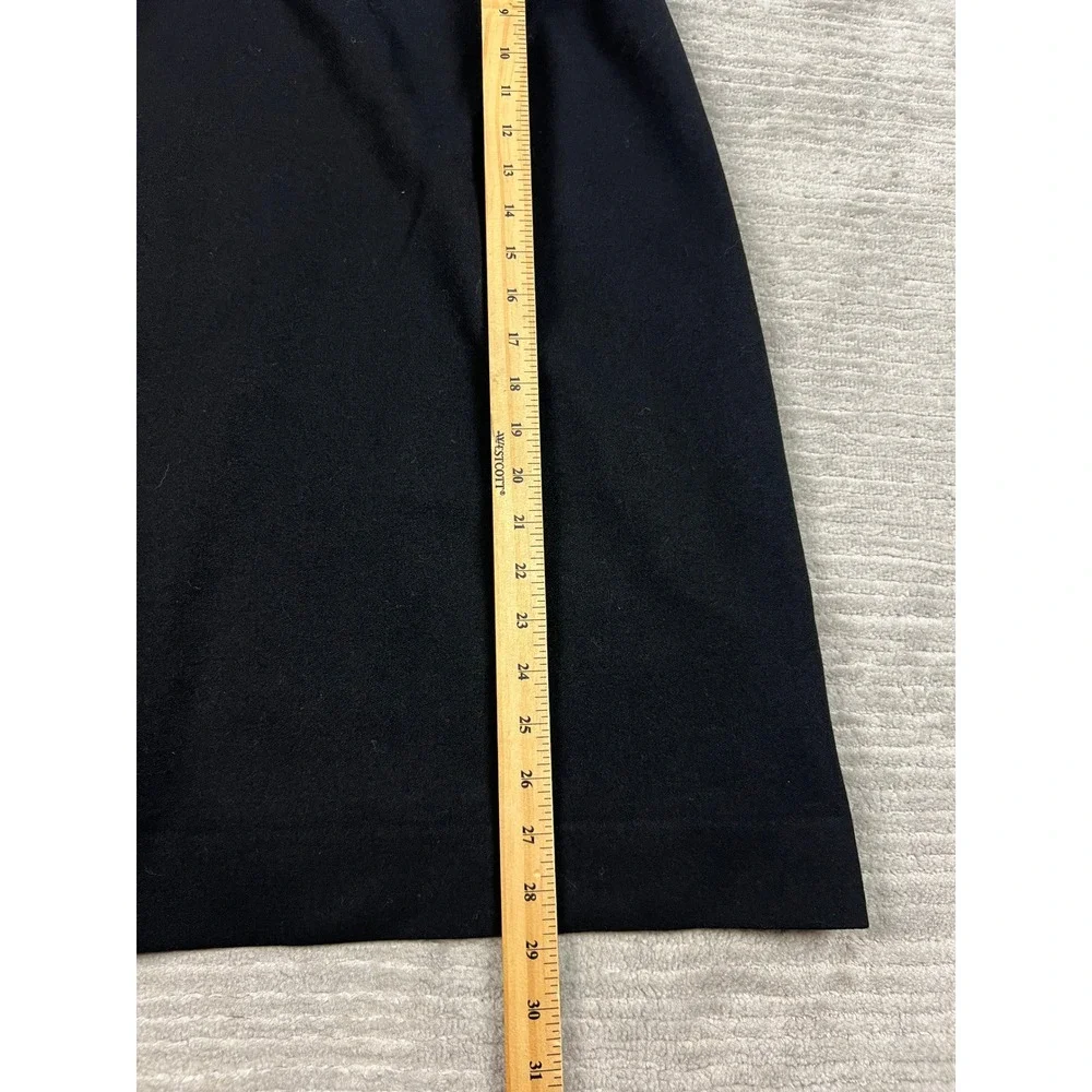Barclay Square Skirt Womens 18 Black Wool A-Line Midi Belted Vintage Made in USA